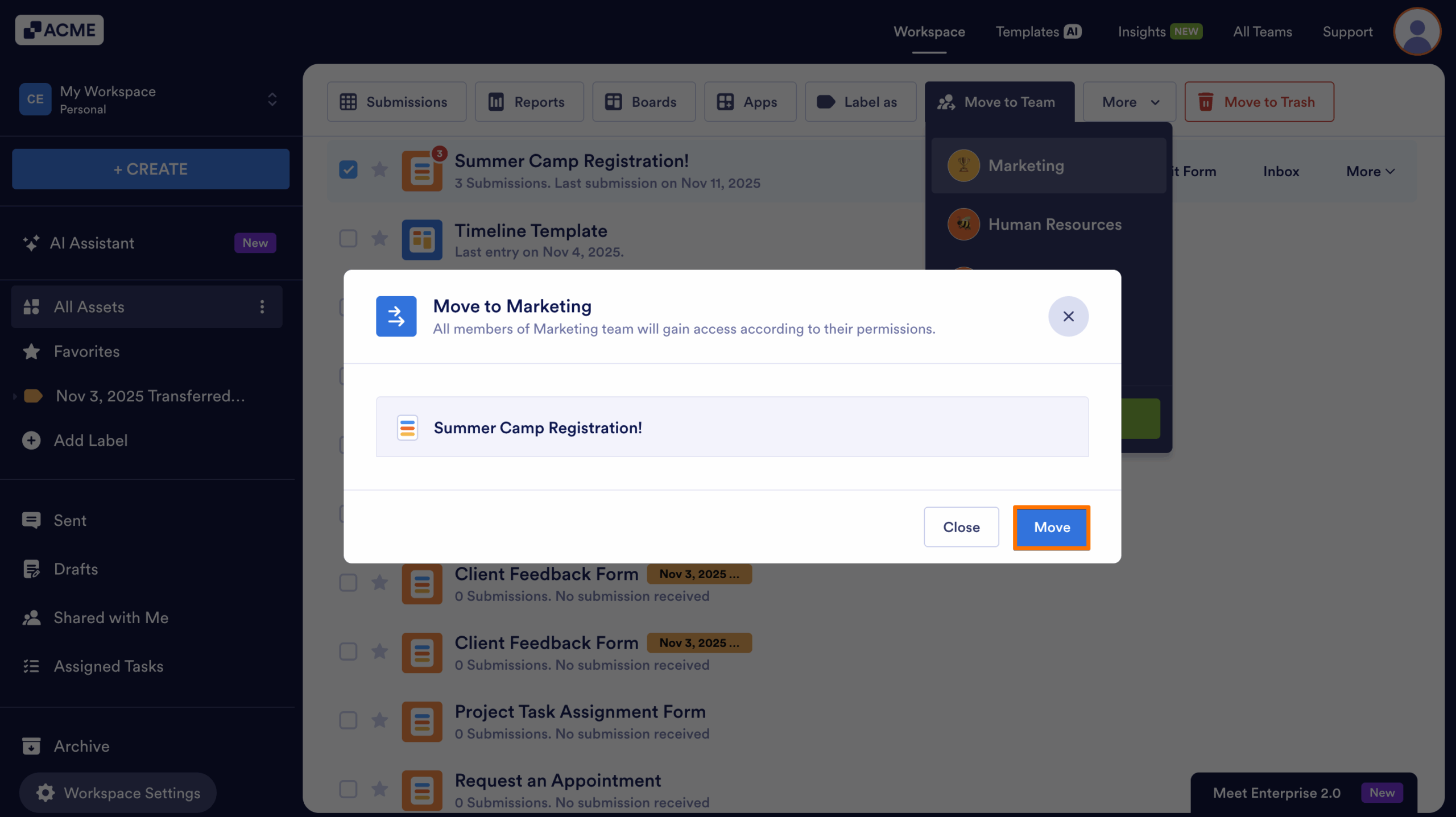How to Move Your Forms and Other Assets to Your Team Image-4