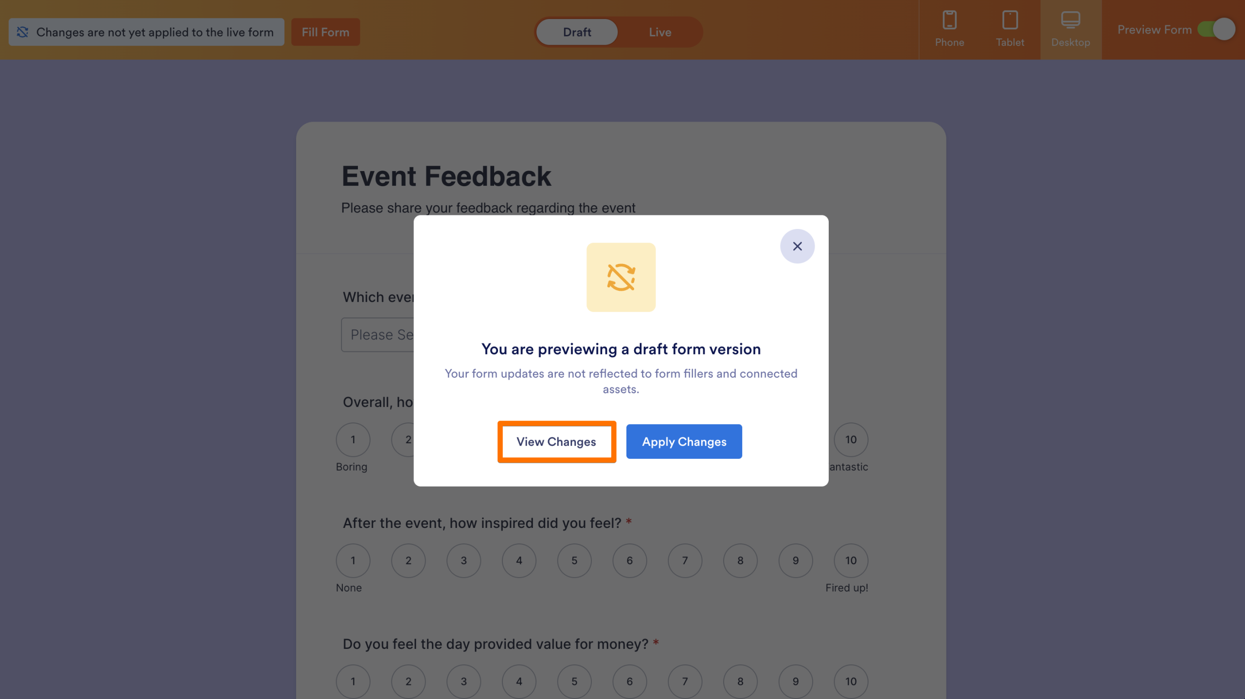 How to Preview and Compare Drafts with the Live Form Image-4