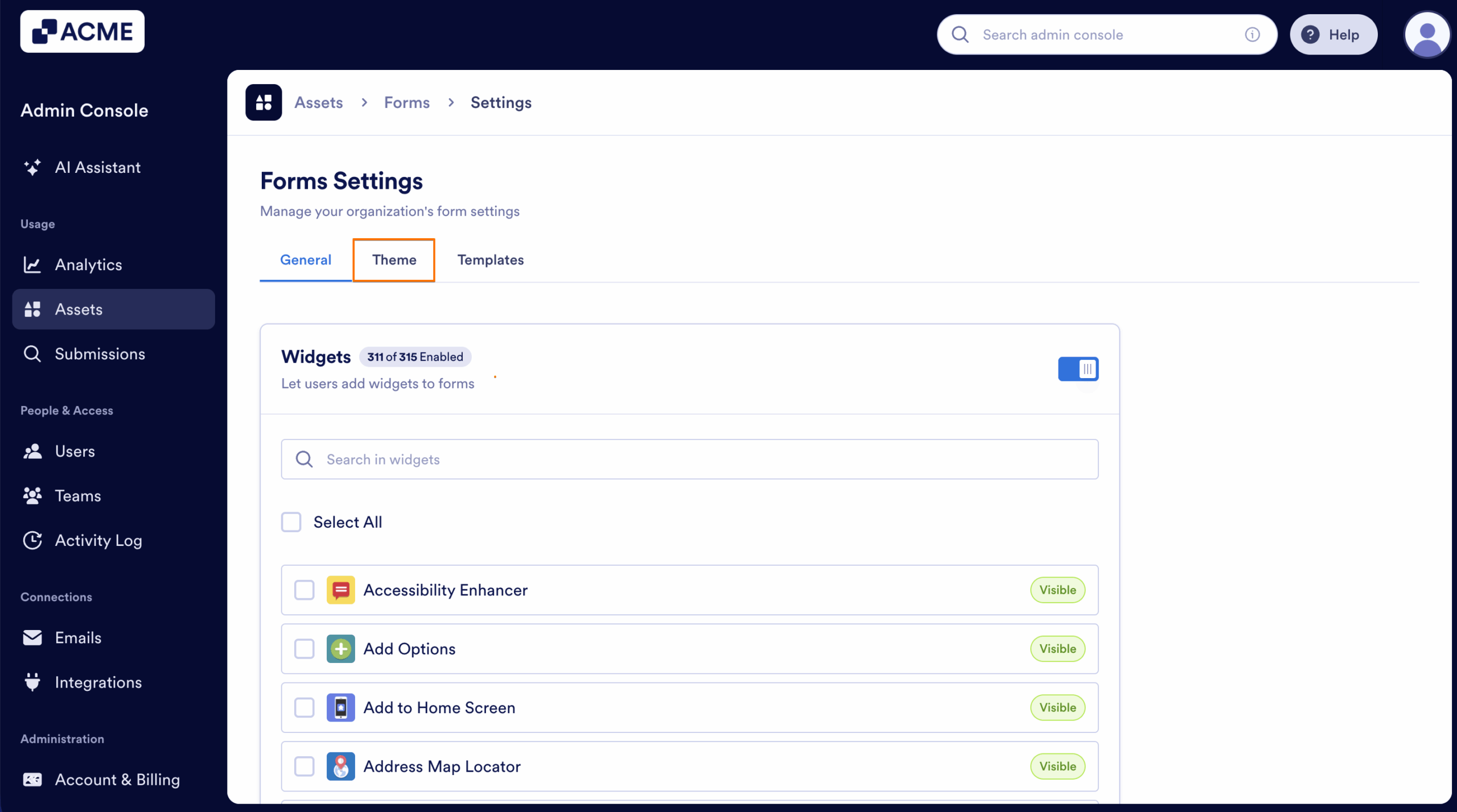 How to Create and Manage Form Theme Organization-Wide from the Admin Console Image-4