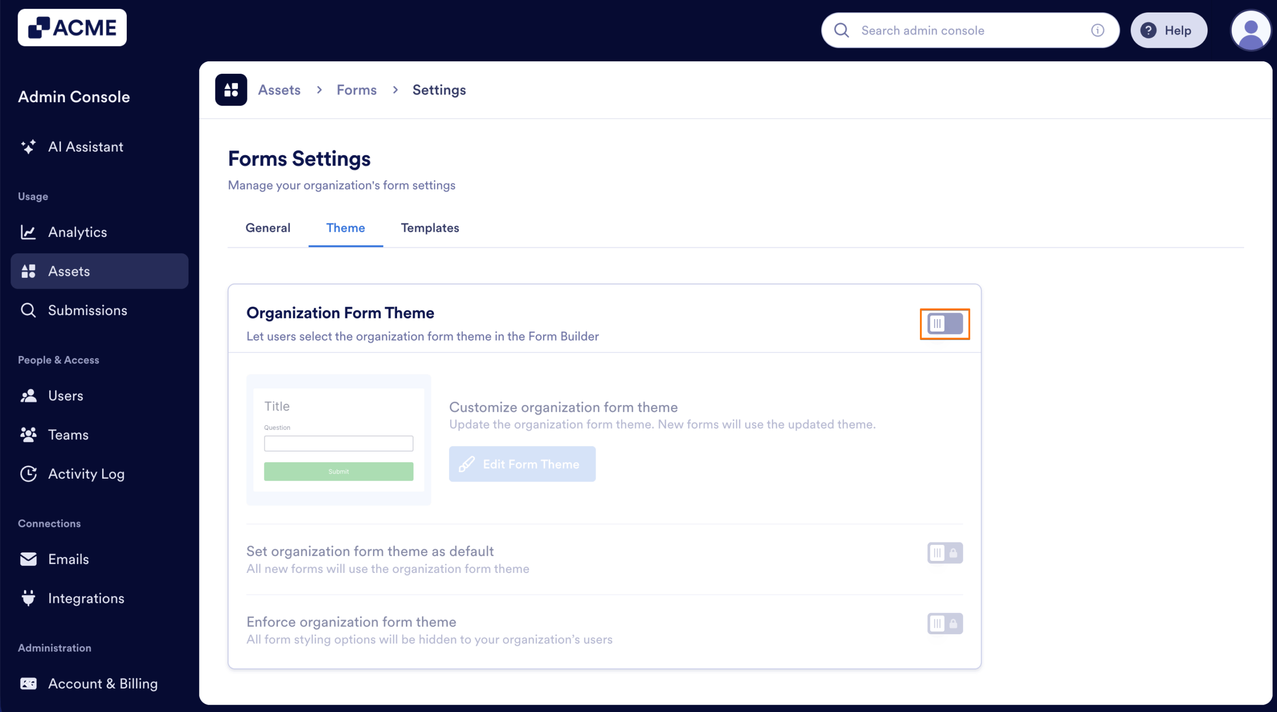 How to Create and Manage Form Theme Organization-Wide from the Admin Console Image-5
