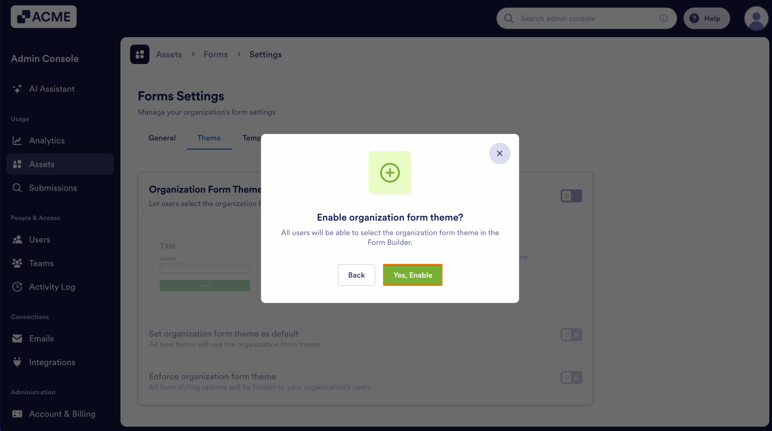How to Create and Manage Form Theme Organization-Wide from the Admin Console Image-6
