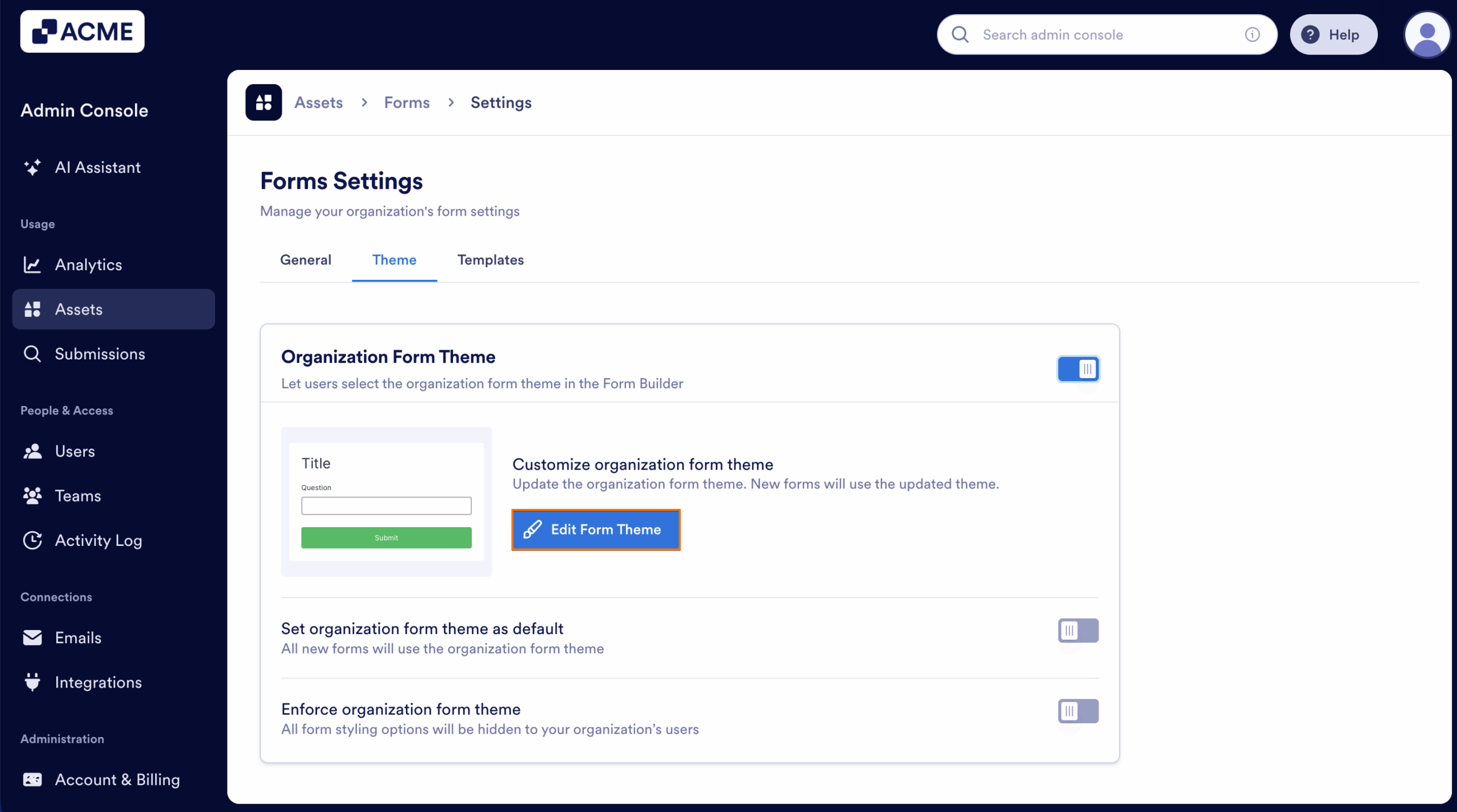 How to Create and Manage Form Theme Organization-Wide from the Admin Console Image-7