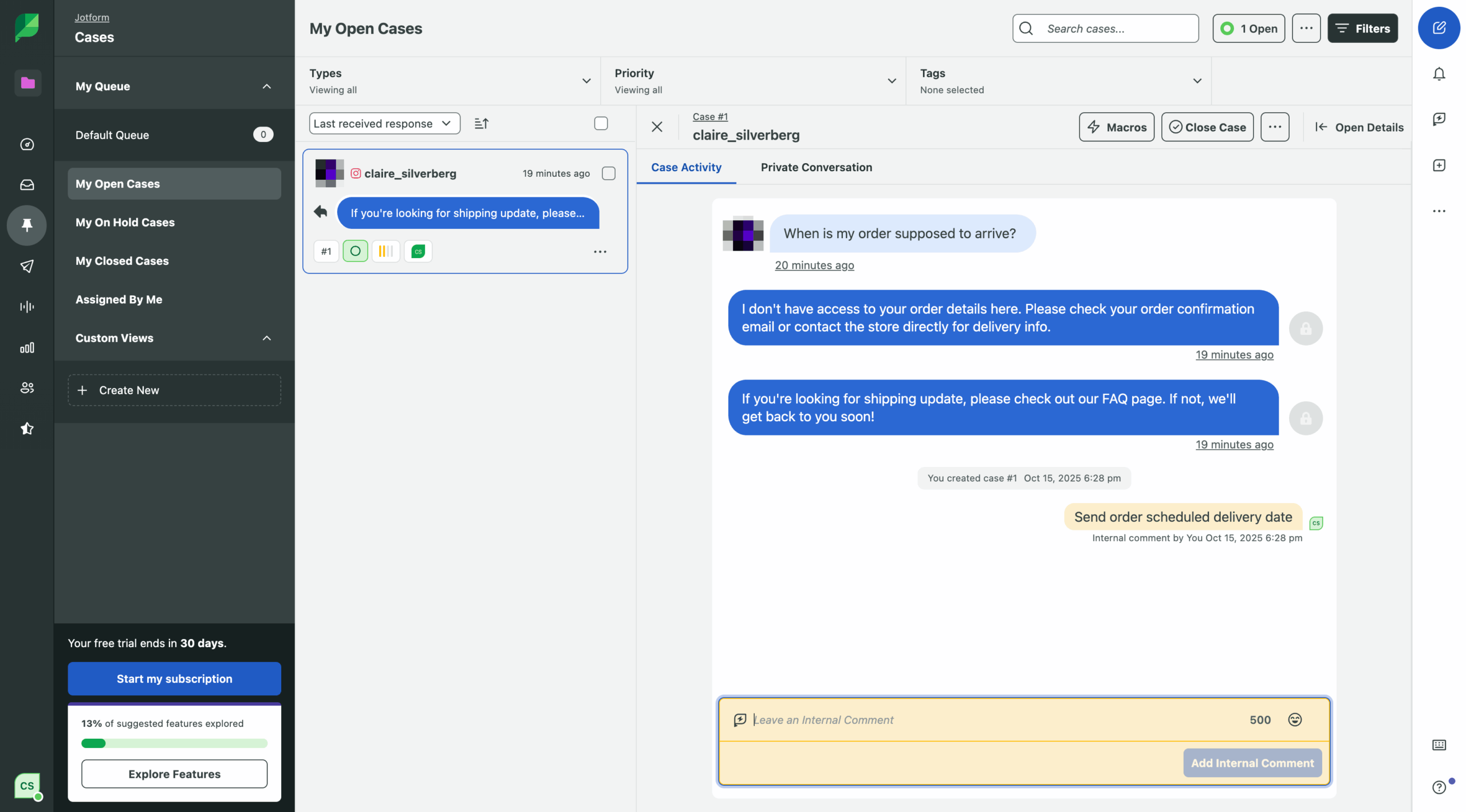 Sprount Social Case Conversations