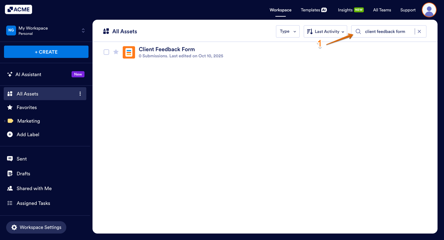 How to Filter and Sort Assets on Workspace Image-2