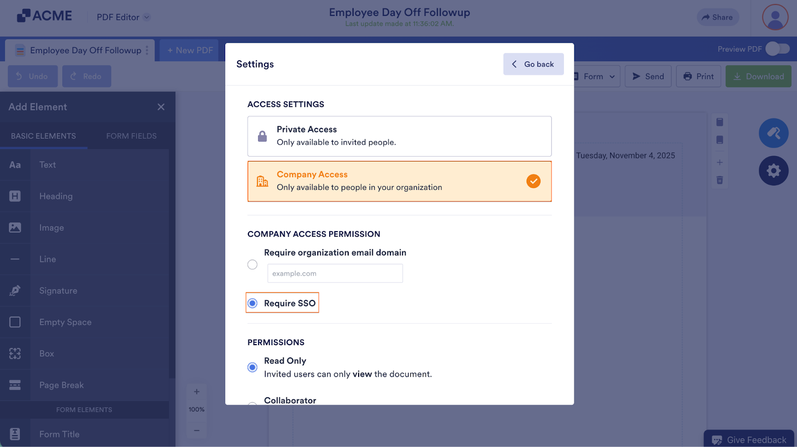 How to Enable SSO in PDF Editor Image-1