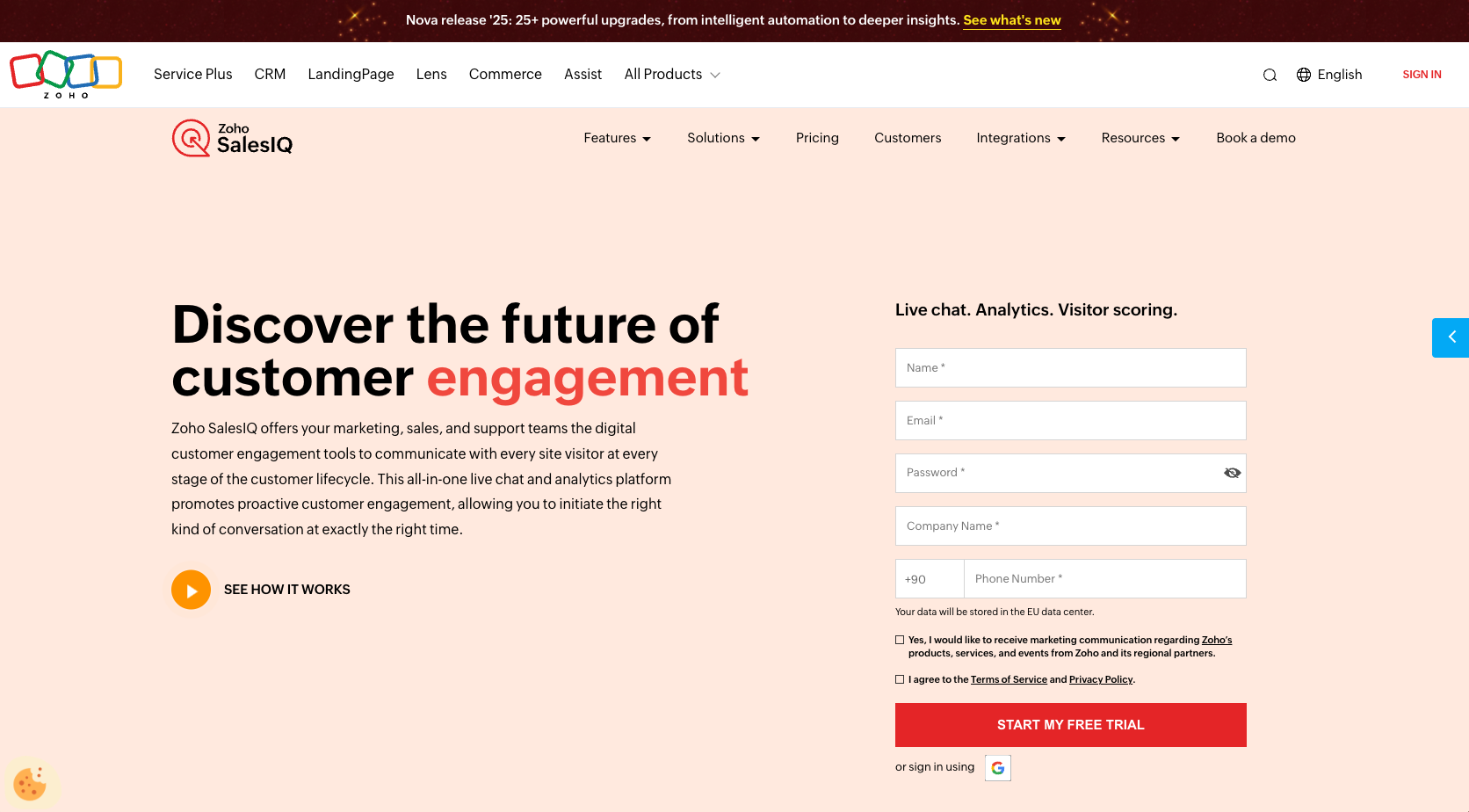 Screenshot of the Chatbase website landing page showing the headline – featured in the Noupe