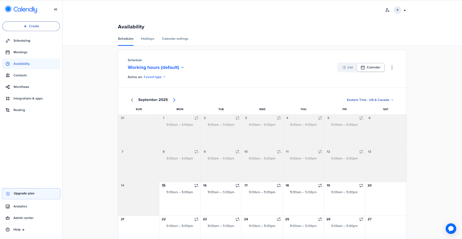 Calendly User Interface