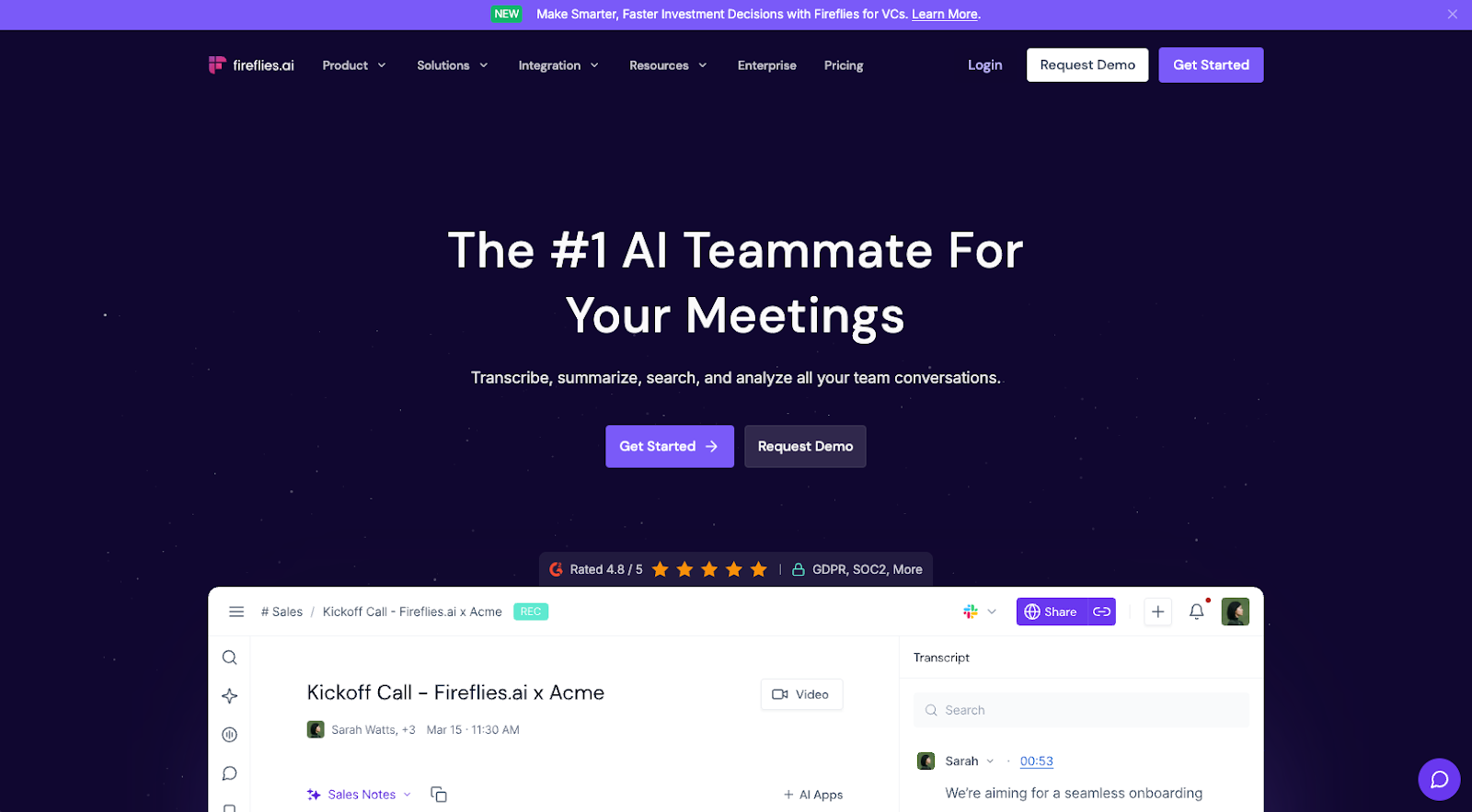 screenshot of Fireflies