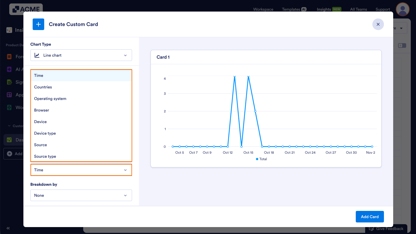 How to Manage Cards in Your Custom Dashboard in Insights? Image-8