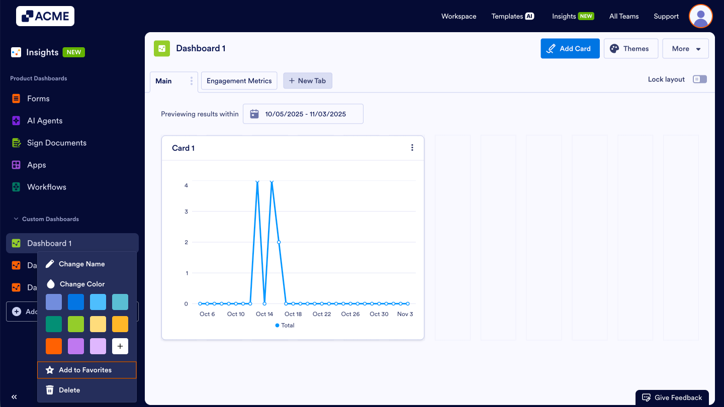 How to Add Your Custom Dashboard to Favorites in Insights? Image-3