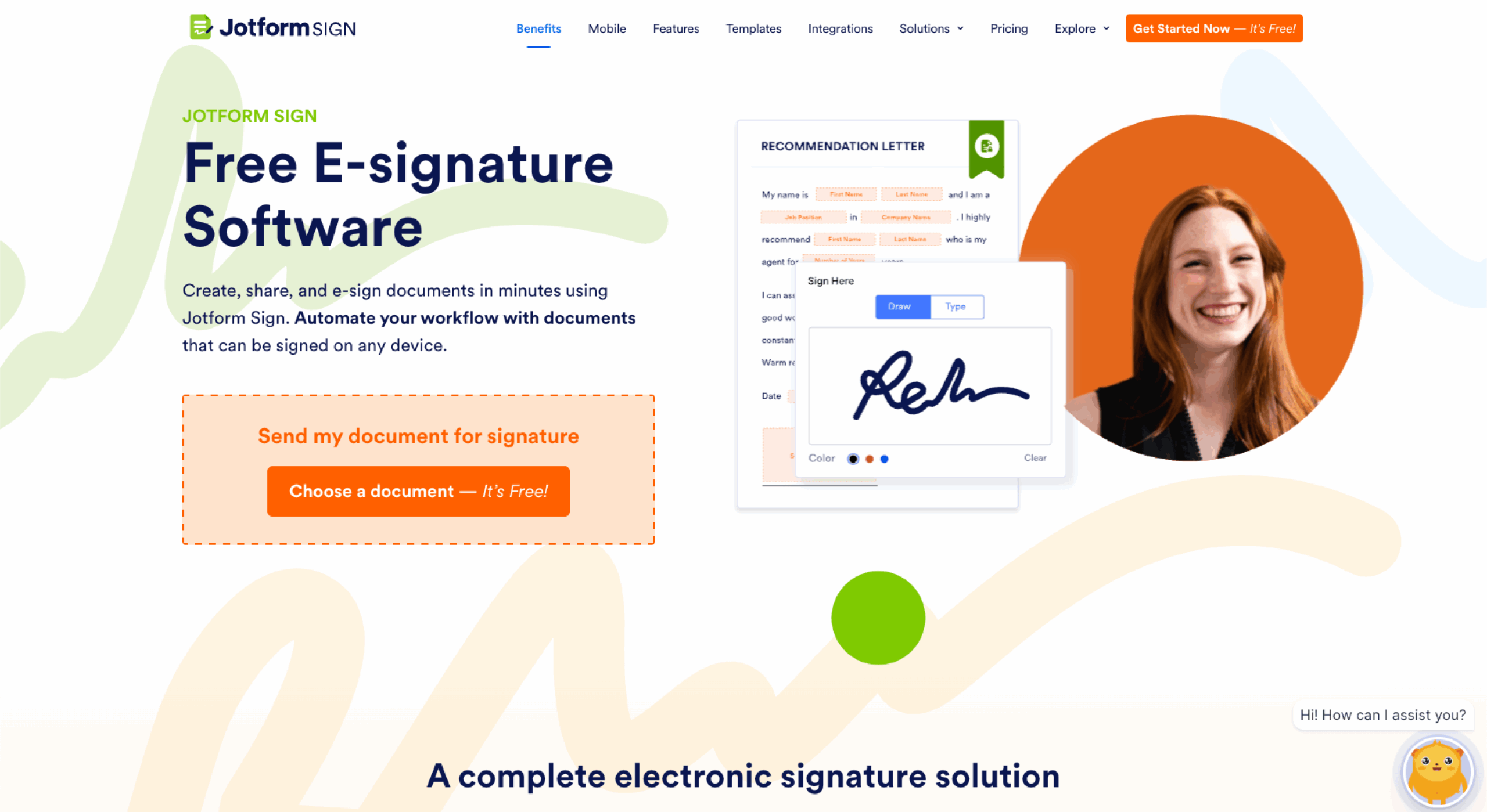 Jotform Sign Landing Page