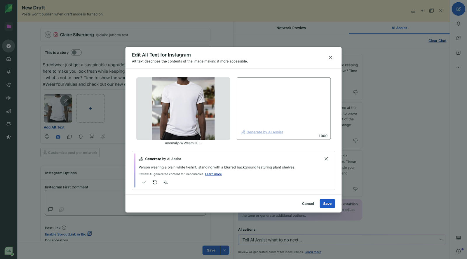 Sprout Social Image Alt Text Generator