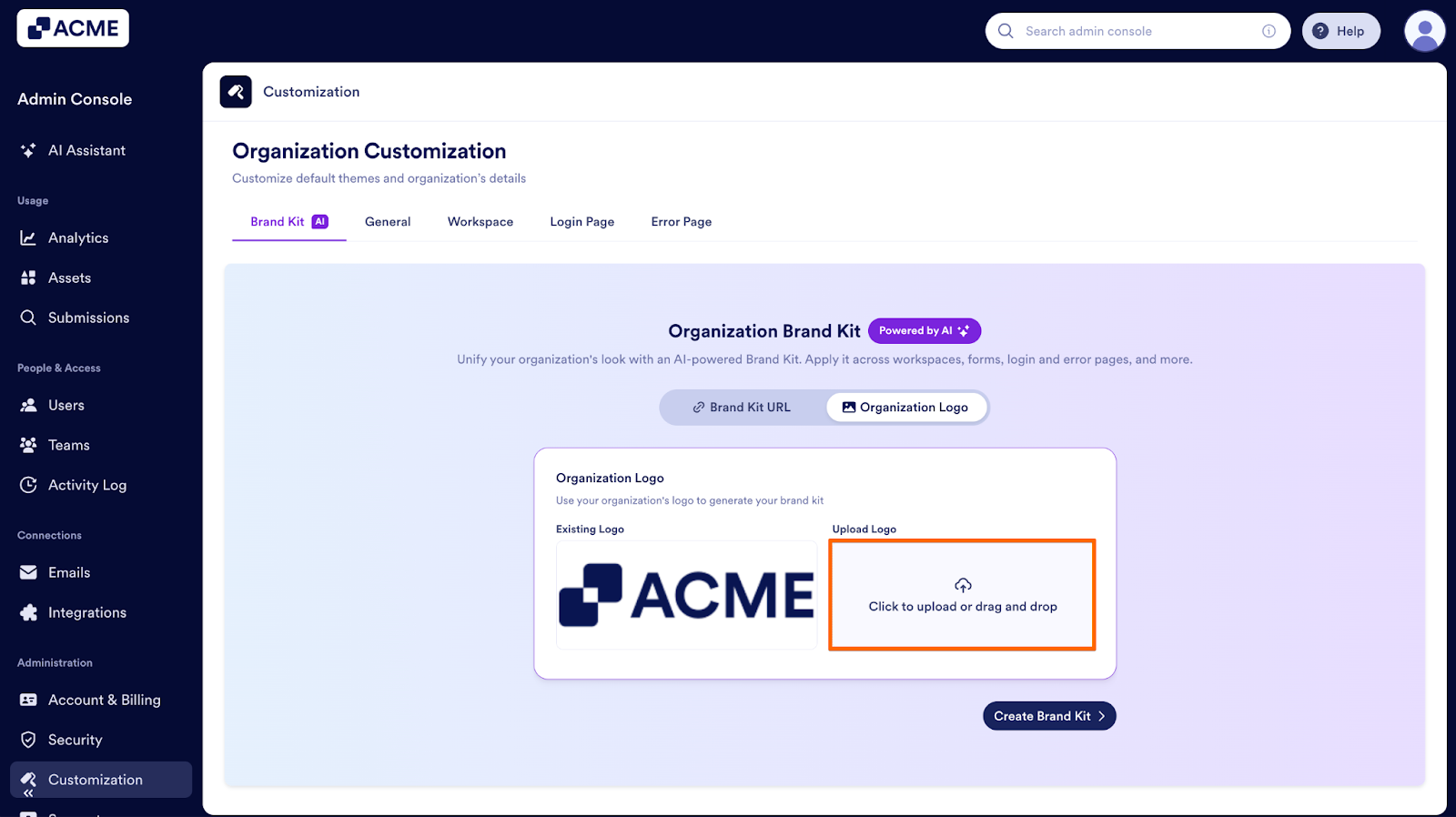 How to Create a Brand Kit for Your Organization from the Admin Console Image-8