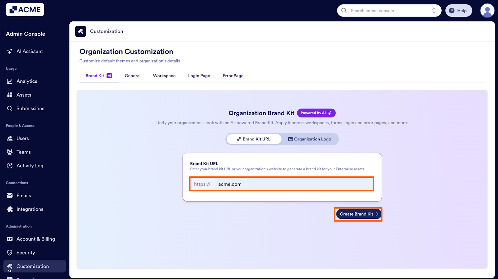 How to Create a Brand Kit for Your Organization from the Admin Console Image-5