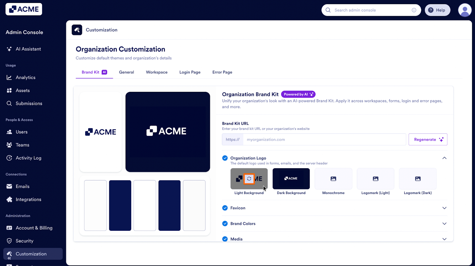 How to Manage and Update the Organization’s Brand Kit from the Admin Console Image-5