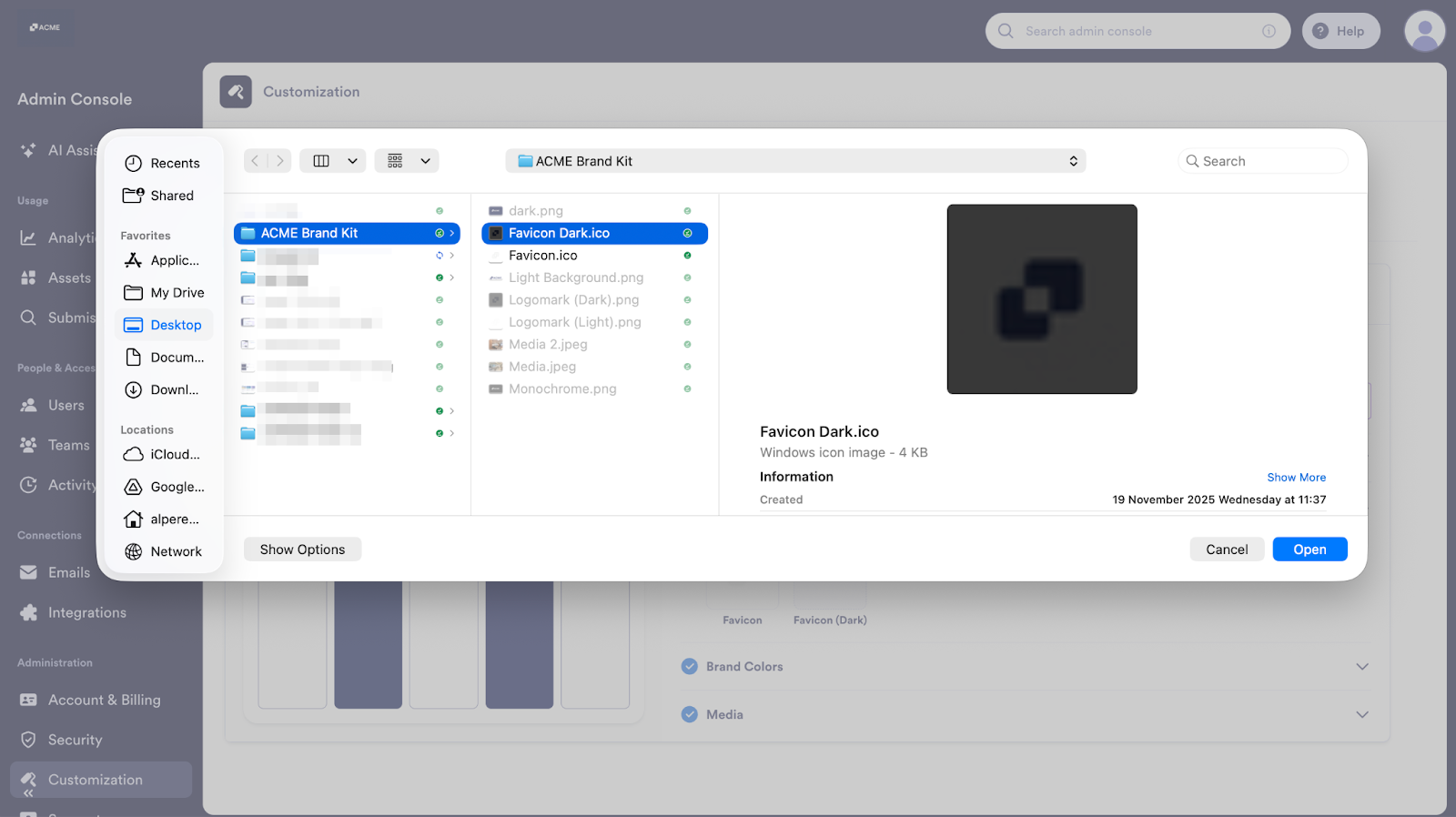 How to Manage and Update the Organization’s Brand Kit from the Admin Console Image-11