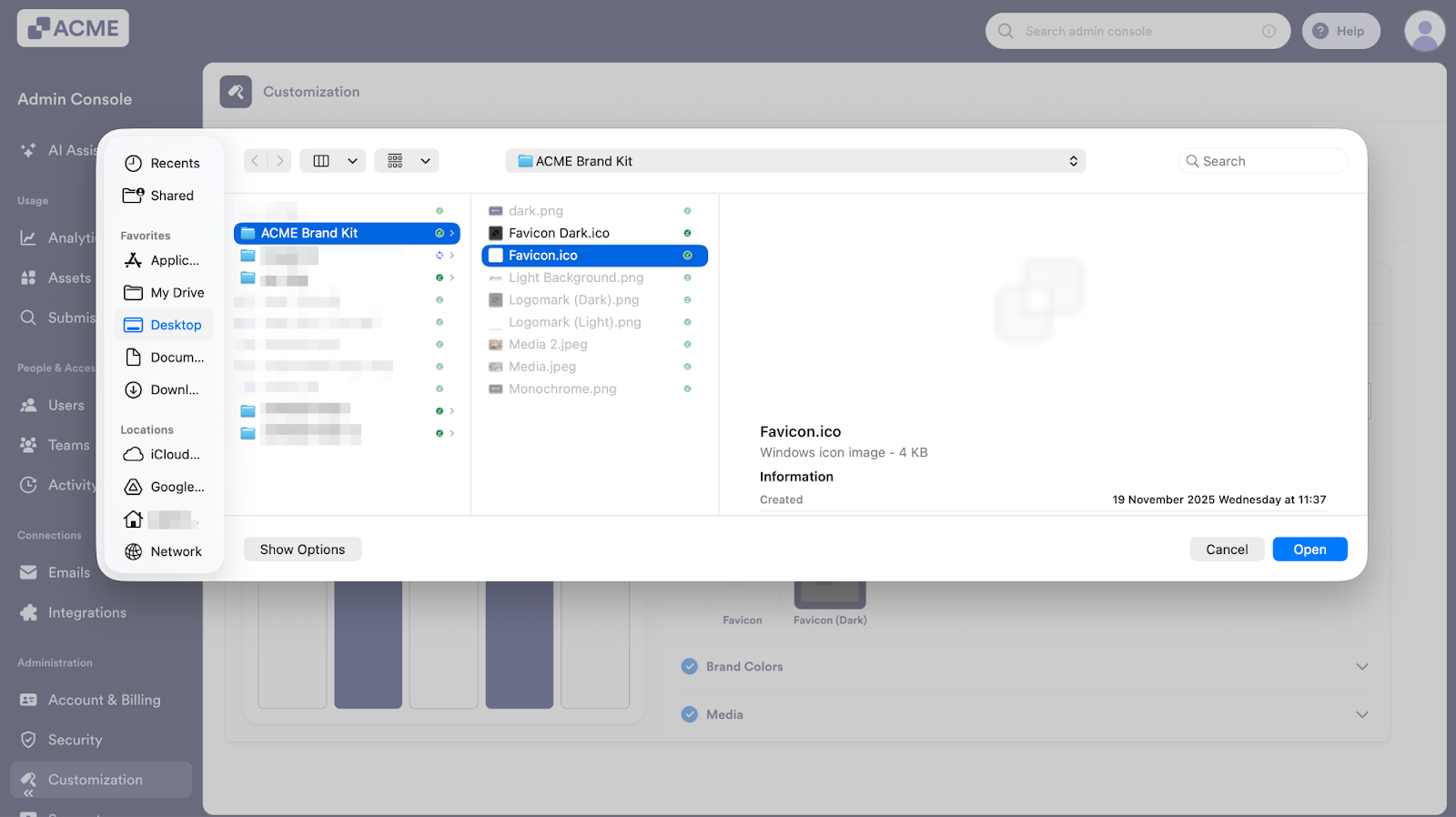 How to Manage and Update the Organization’s Brand Kit from the Admin Console Image-14