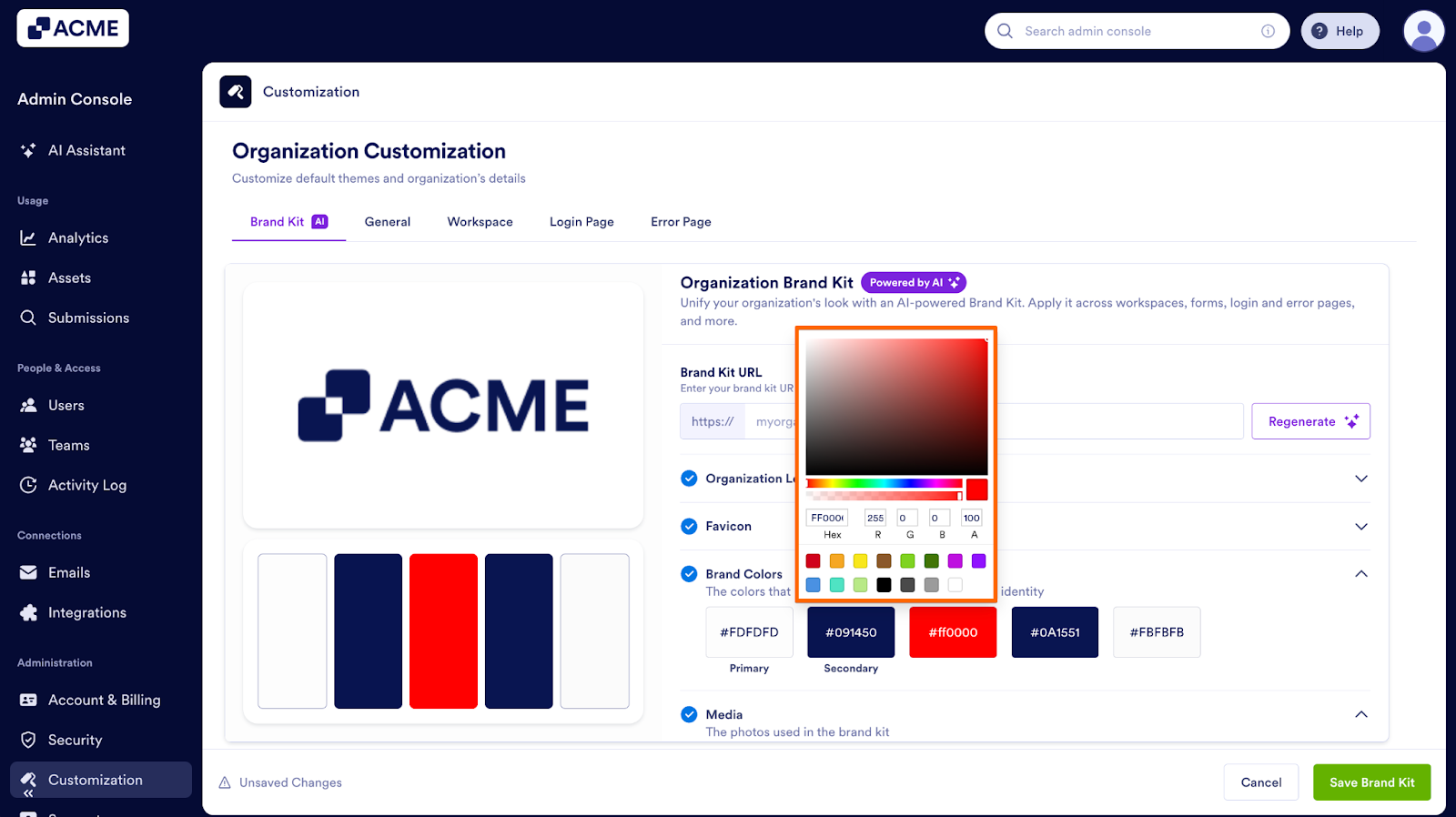 How to Manage and Update the Organization’s Brand Kit from the Admin Console Image-19