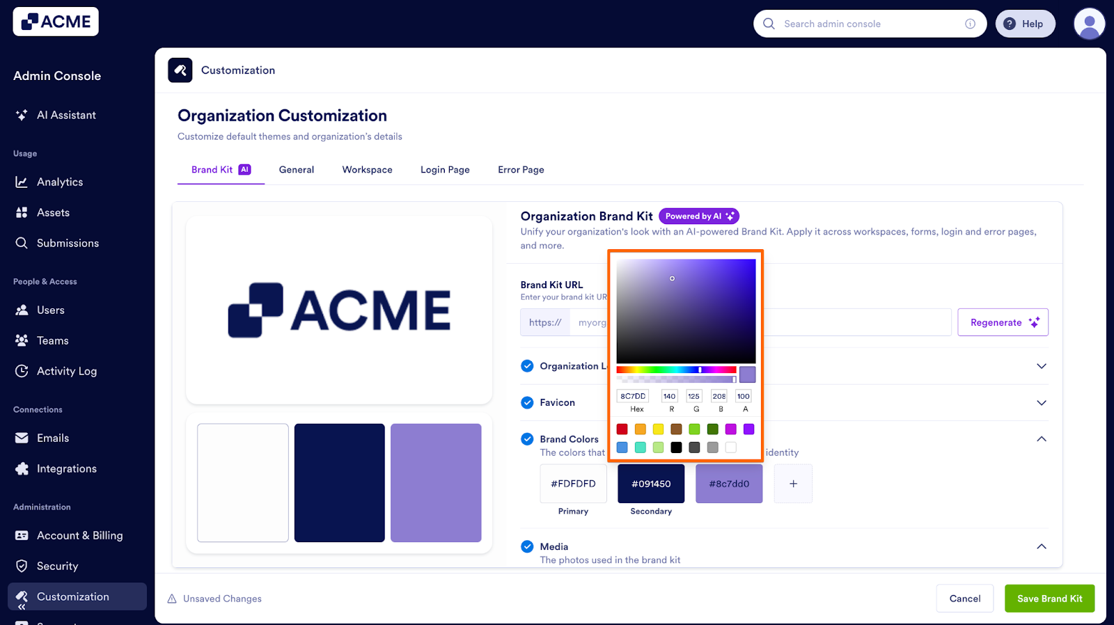 How to Manage and Update the Organization’s Brand Kit from the Admin Console Image-22