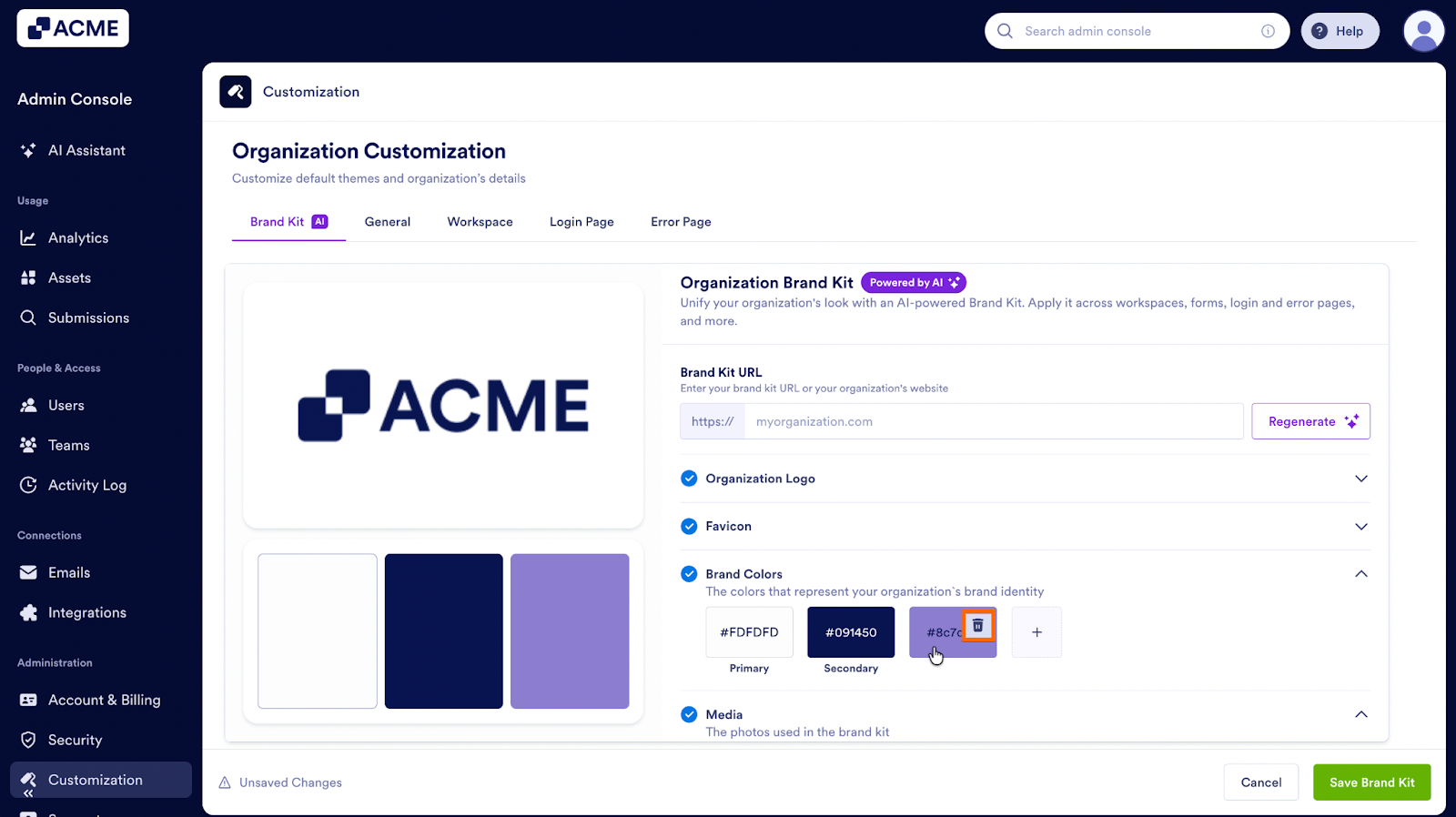 How to Manage and Update the Organization’s Brand Kit from the Admin Console Image-24