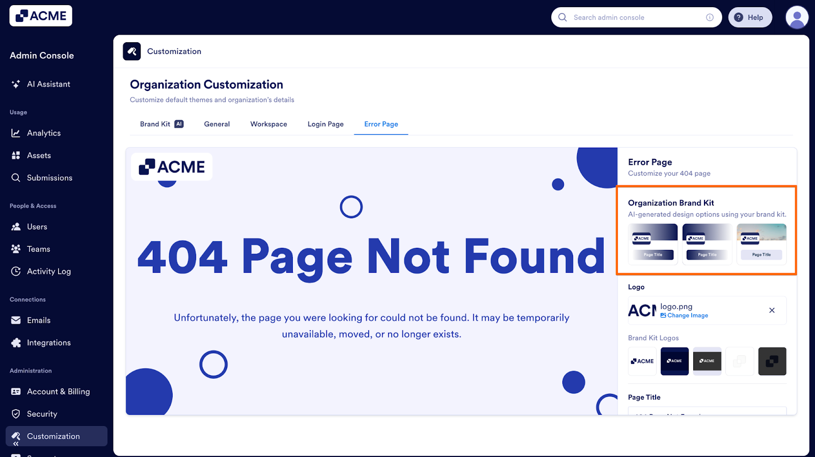 How to Implement the Brand Kit Across Other Pages from the Admin Console Image-6