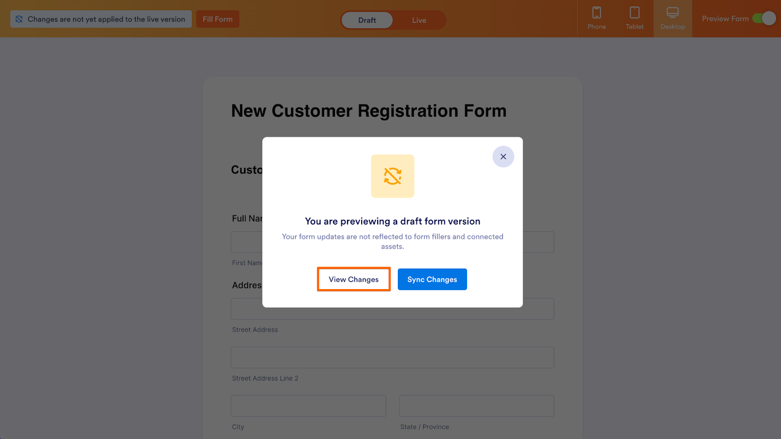 How to Preview Your Unsynced Drafts and Compare With the Live Form Image-4