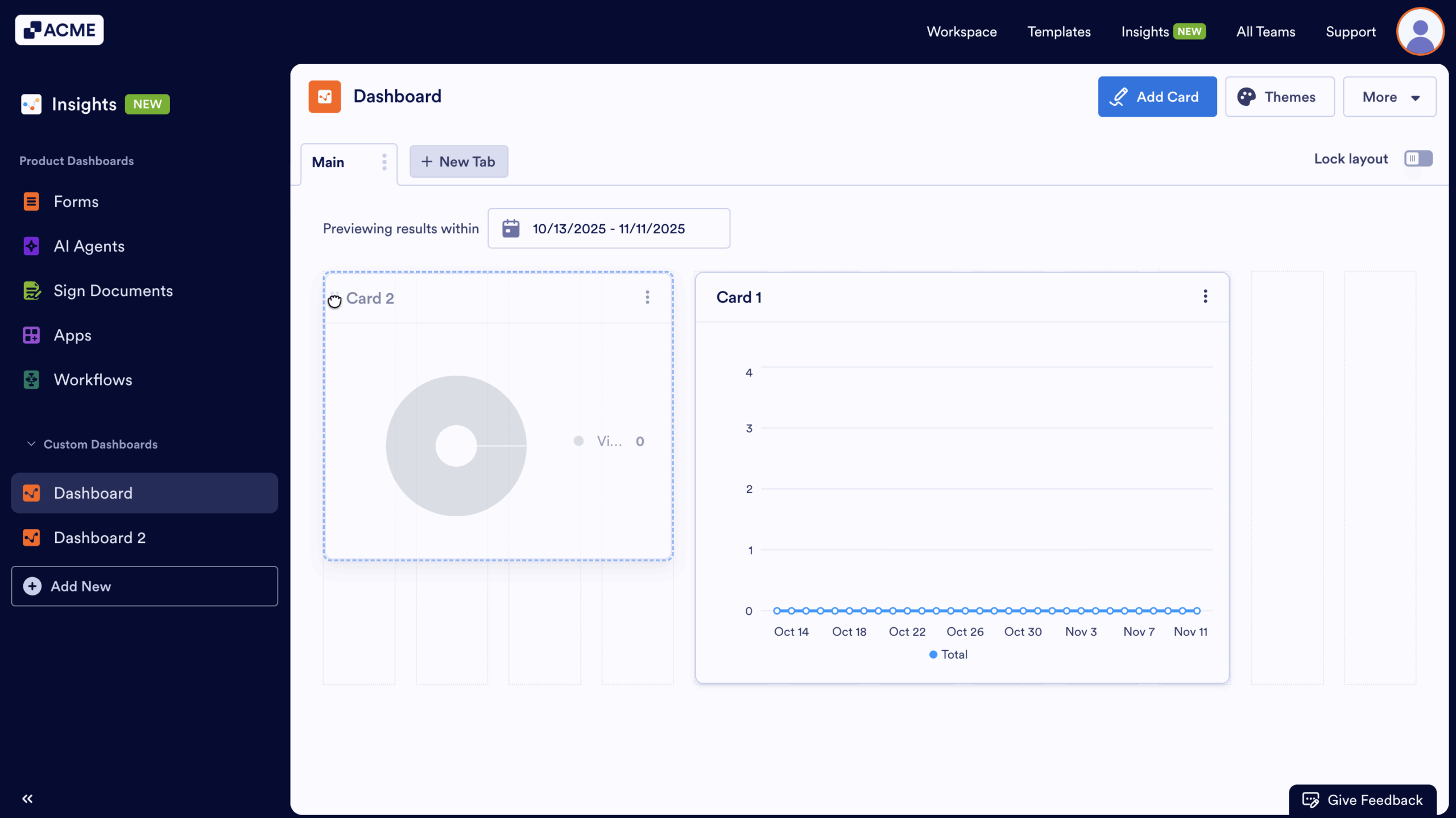 How to Manage Cards in Your Custom Dashboard in Insights? Image-15