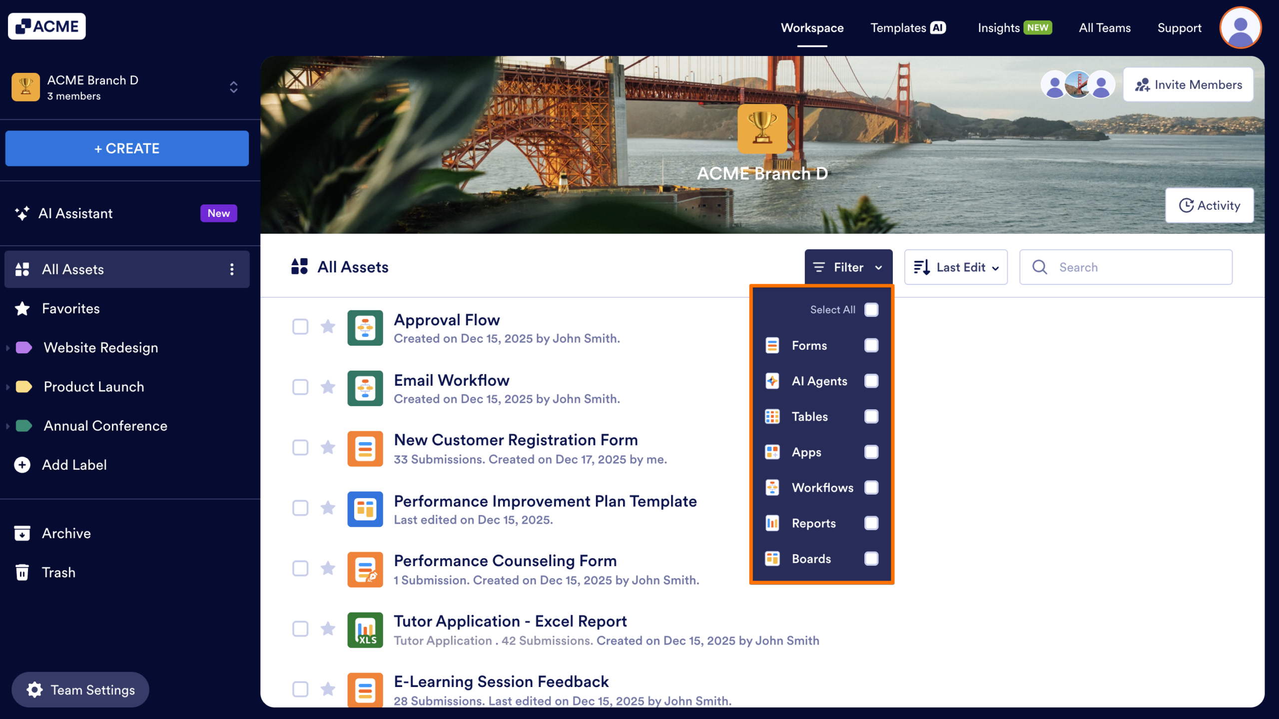 How to Locate Certain Asset Types in Team Workspaces Image-2