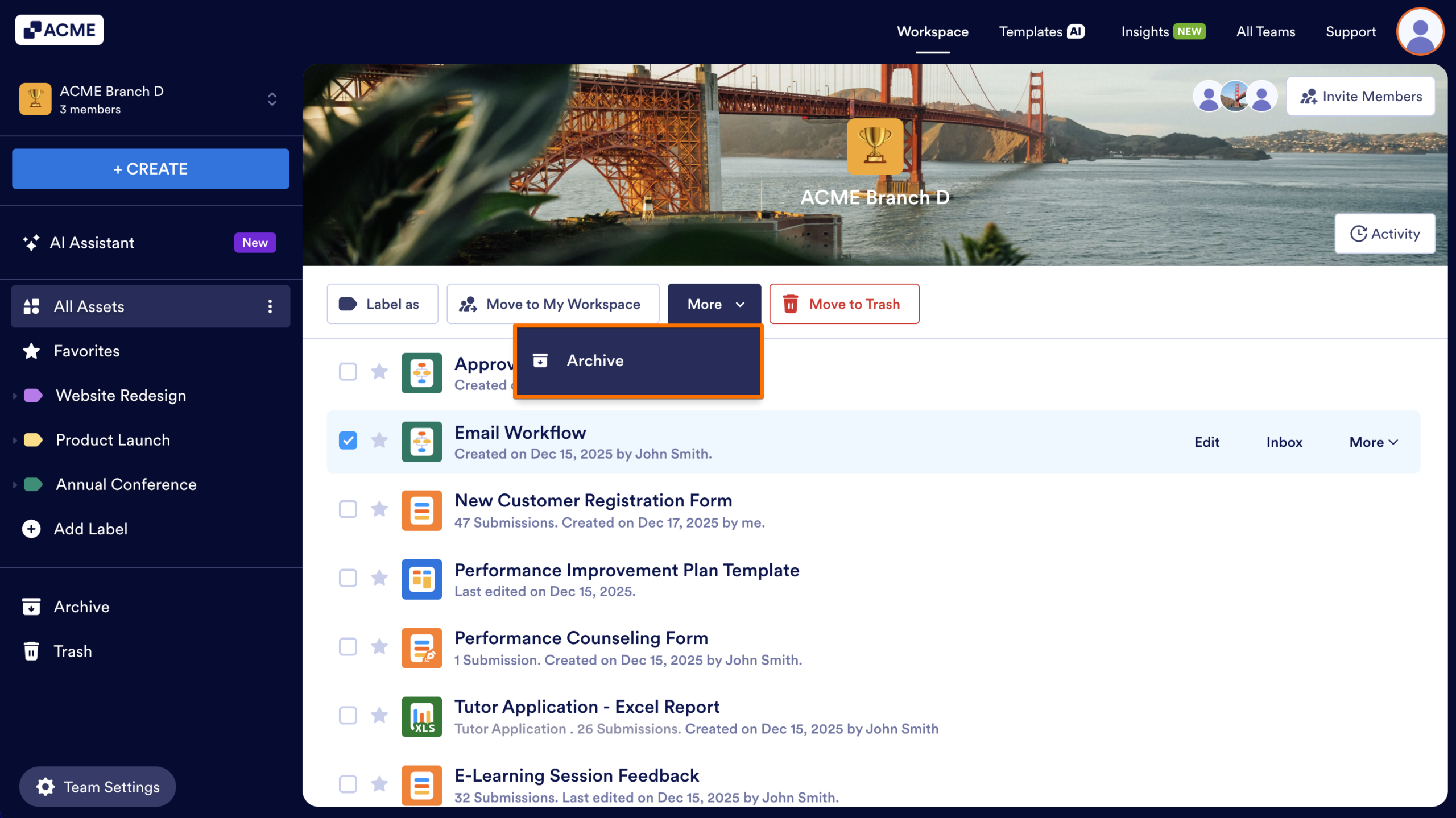 Understanding Workflow Toolbar Actions in Team Workspace Image-3