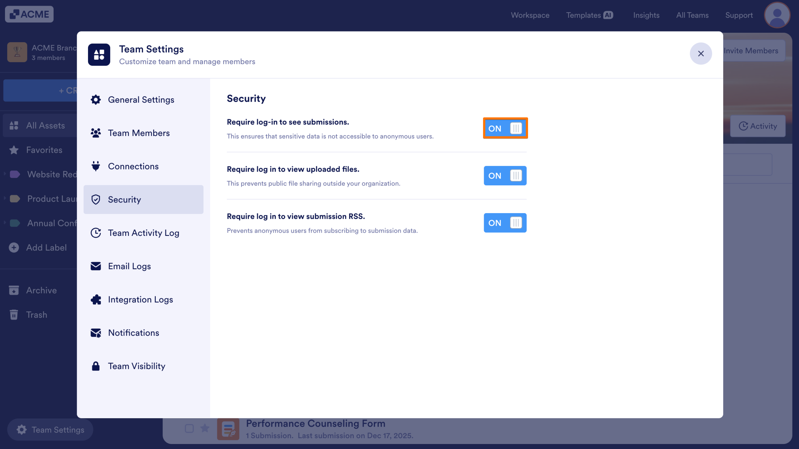 How to Disable Log-in Requirements to View Submission Data Image-3