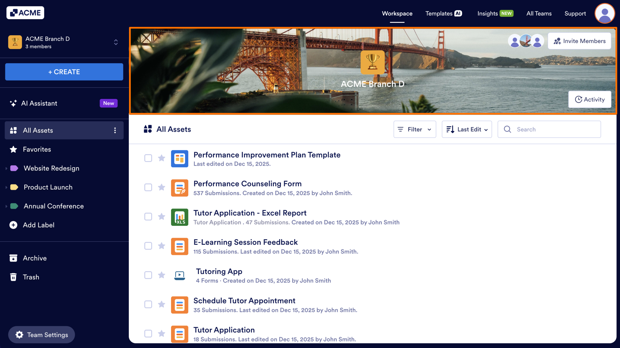 Navigating a Team Workspace Image-3