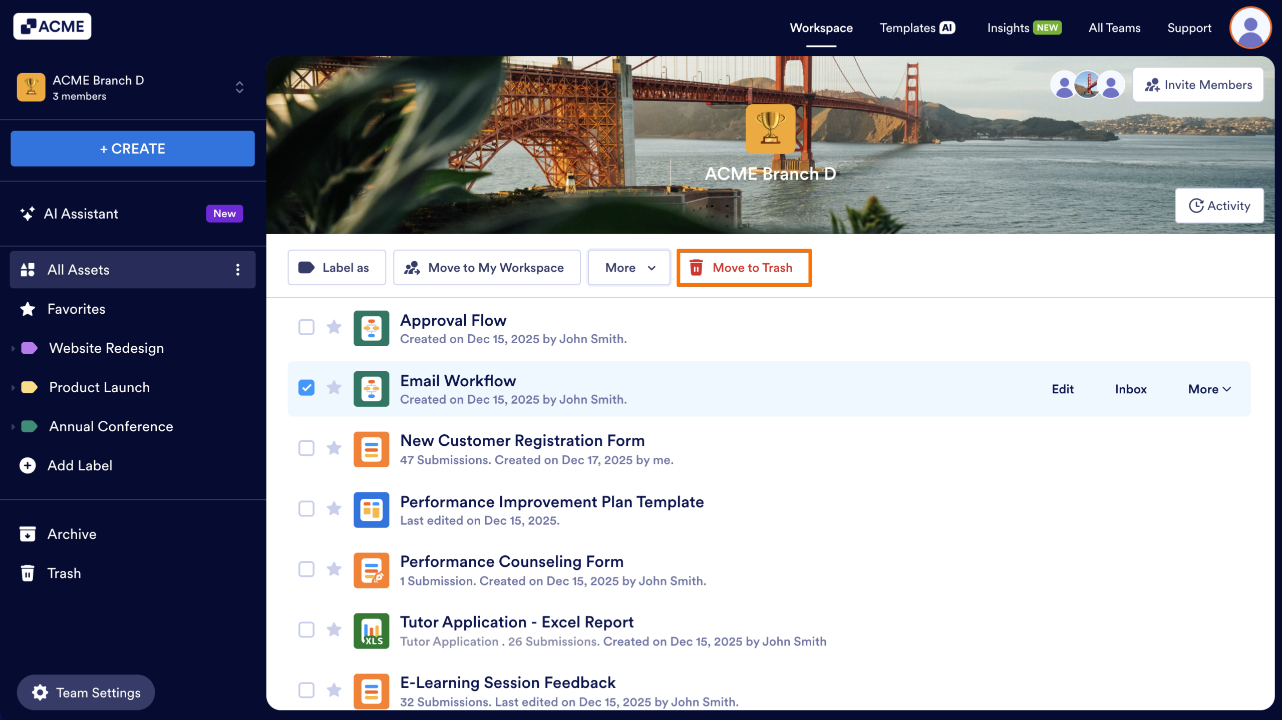 Understanding Workflow Toolbar Actions in Team Workspace Image-4