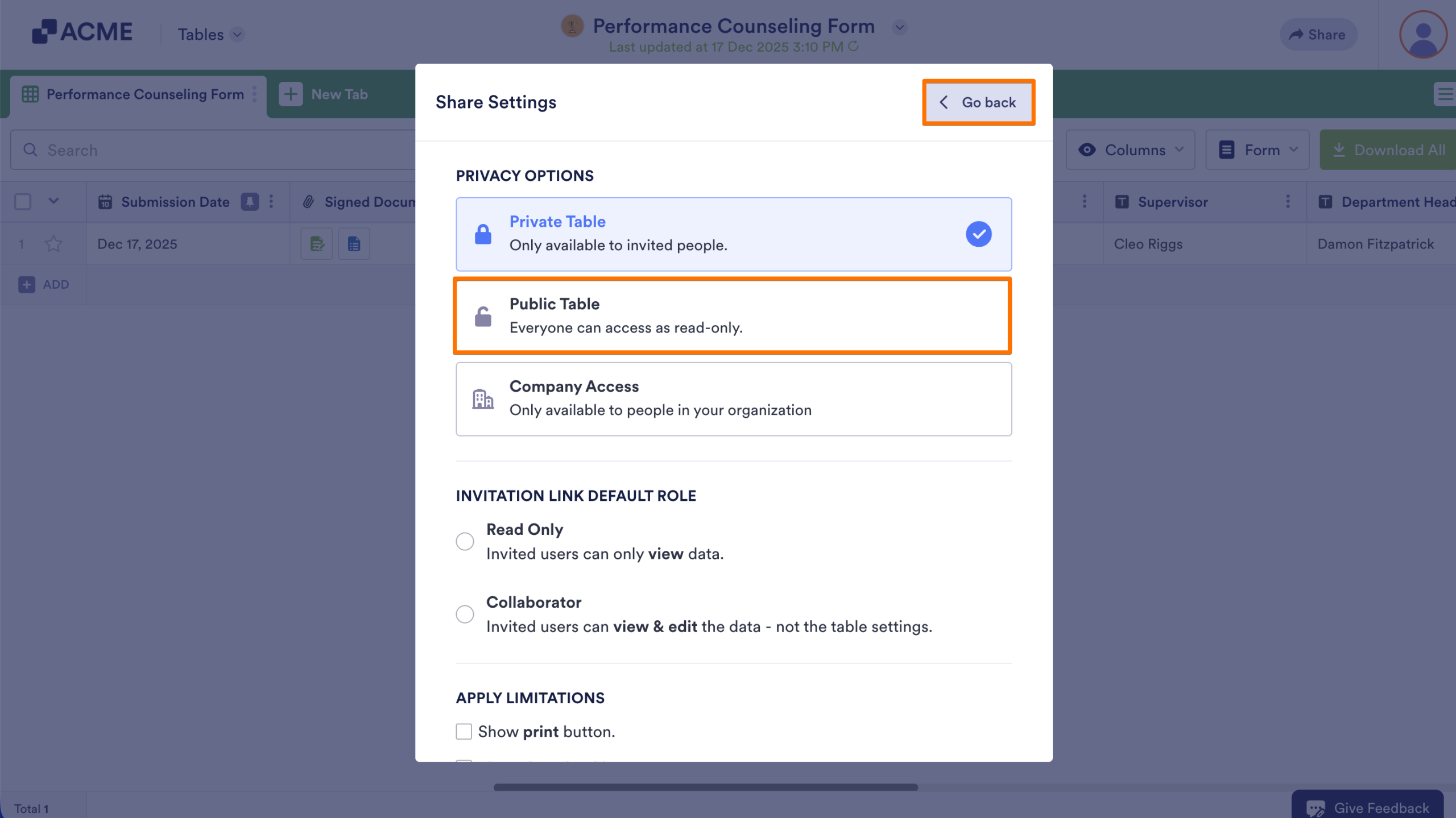 How to Disable Log-in Requirements to View Submission Data Image-8