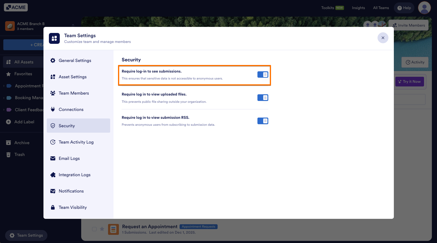 How to Disable Log-in Requirements to View Submission Data Image-3