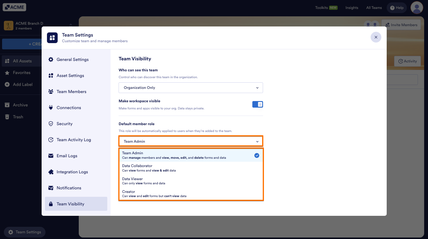 How to Change the Default Member Role as a Team Admin Image-3