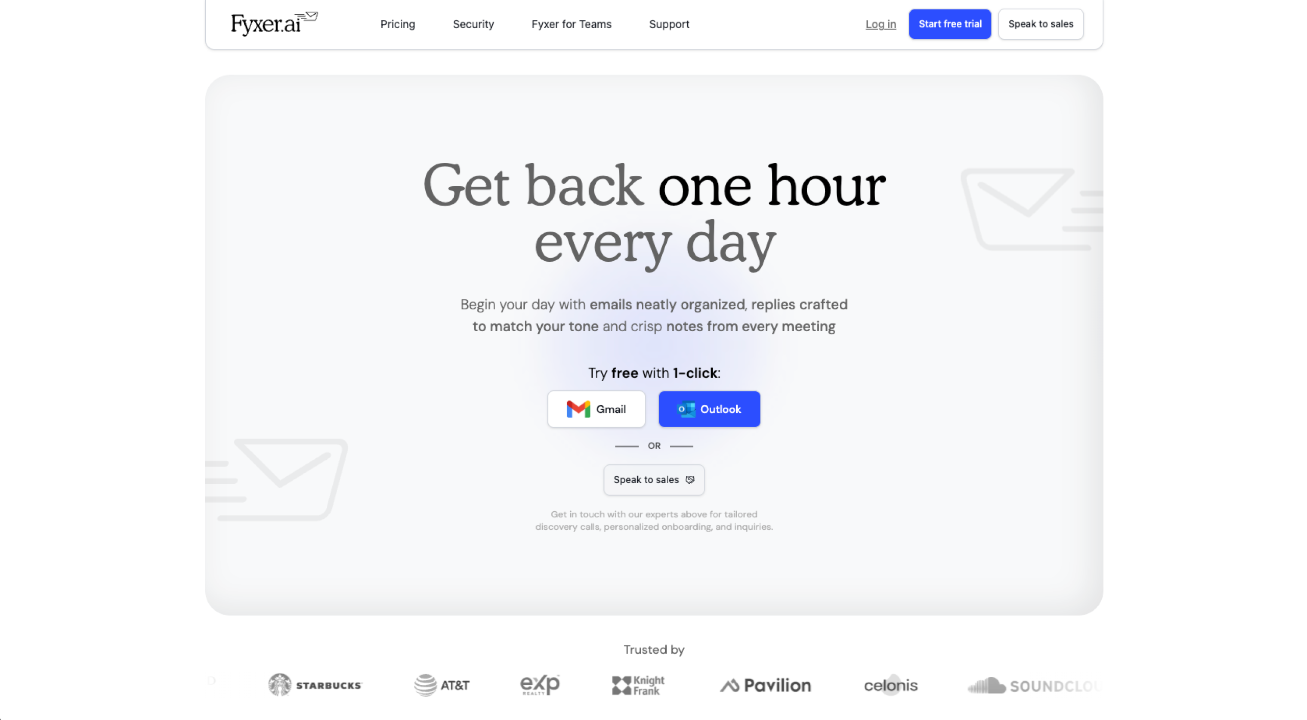 Fyxer AI Landing Page
