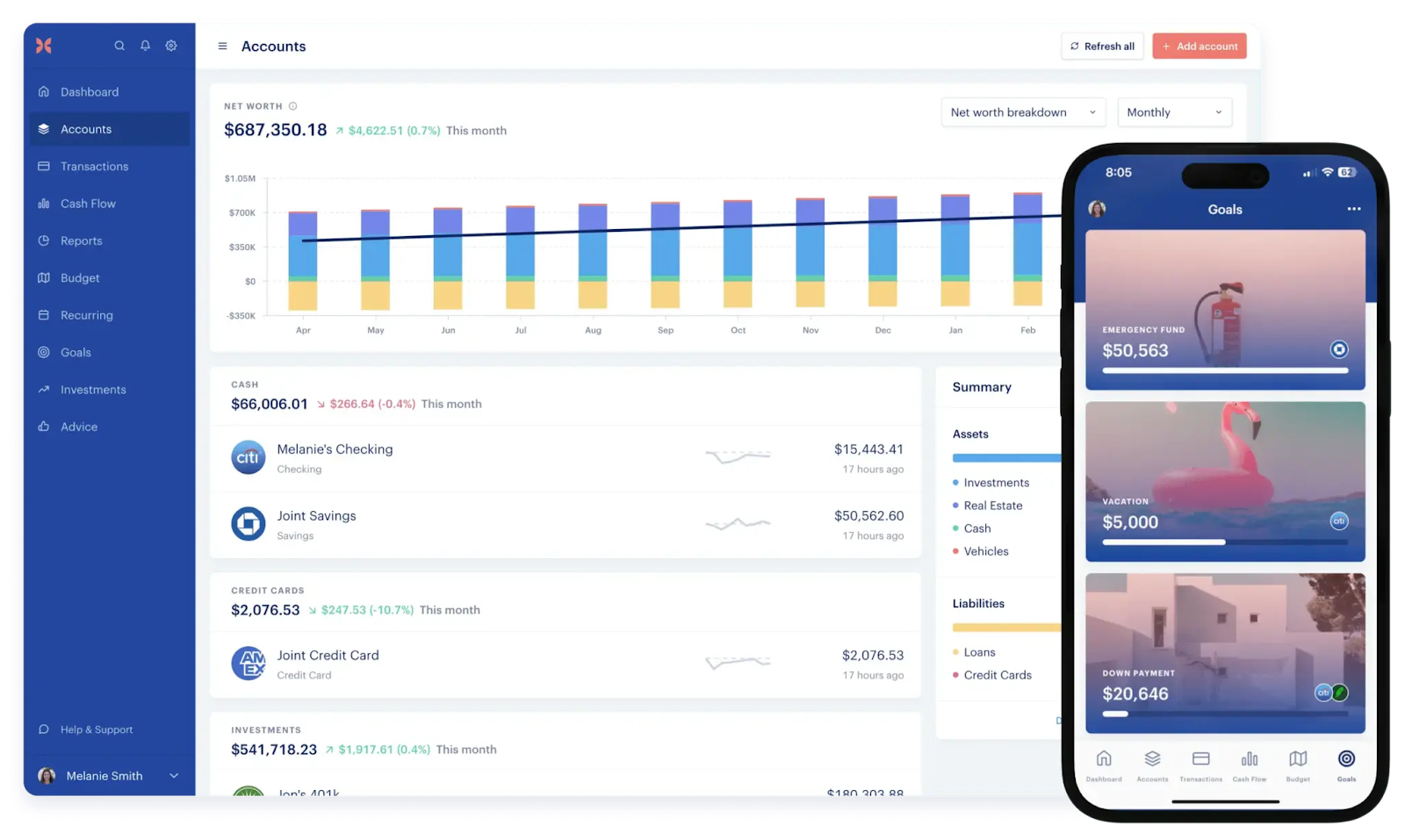 Benutzeroberfläche von Monarch