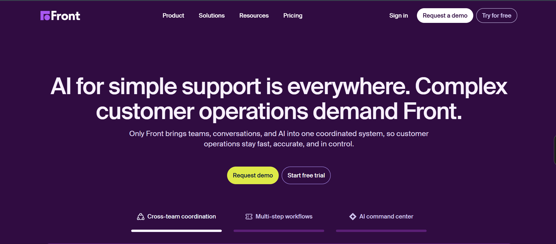 Front Landing Page