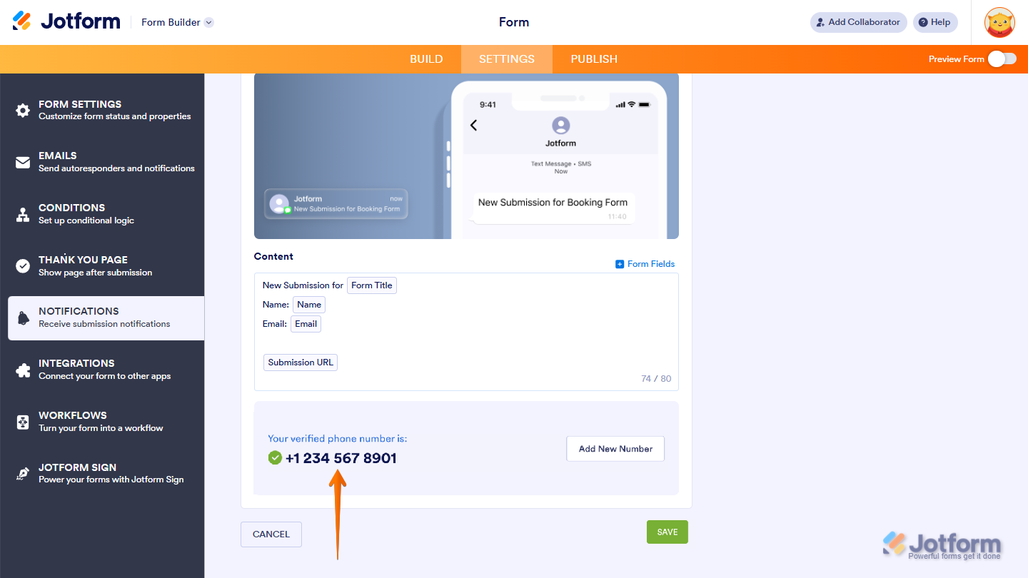 How to Set Up Text Message/SMS Notifications in Jotform Image-5