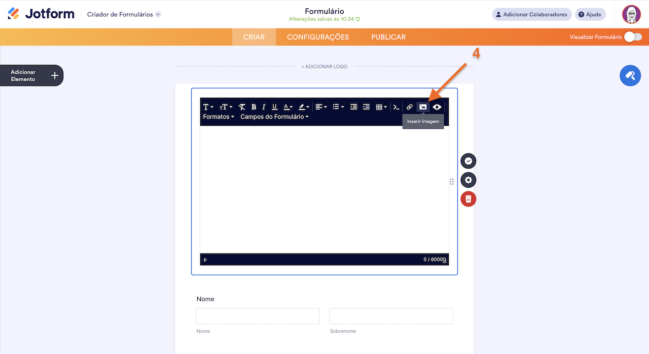 Inserir Imagem no Parágrafo