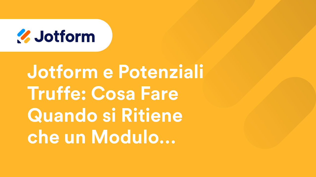 Primi Passi con Jotform