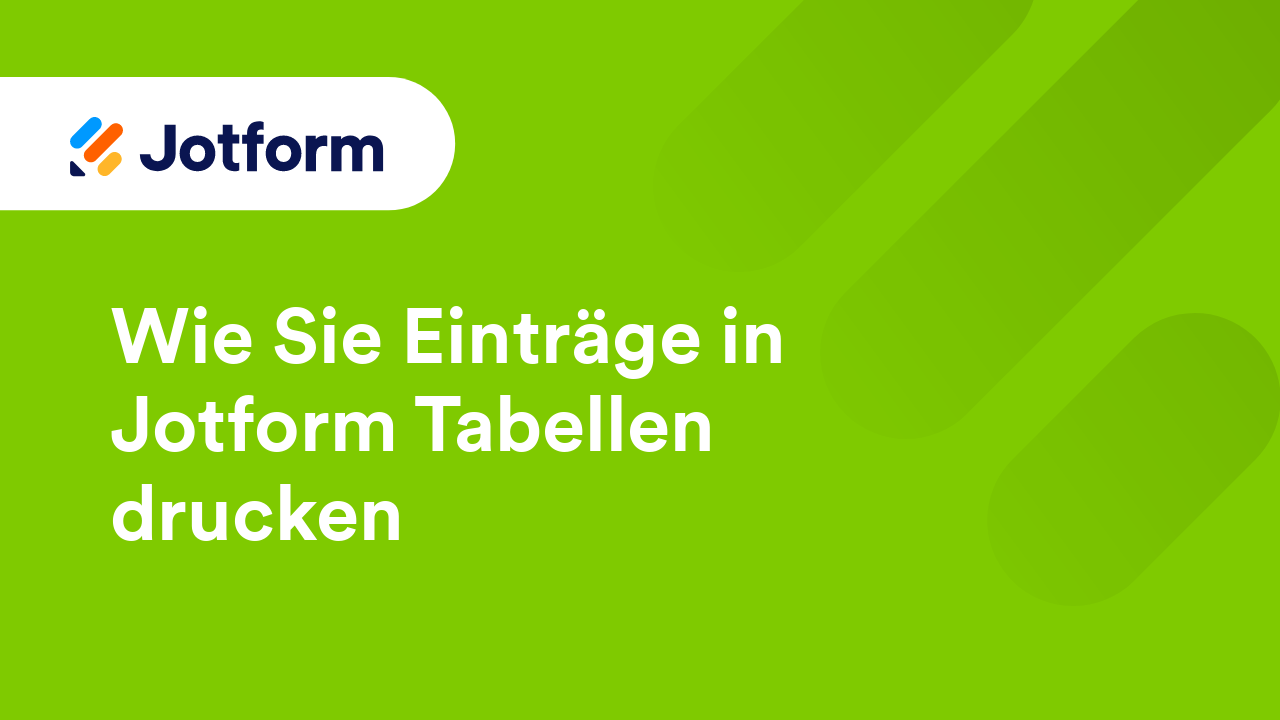 Jotform Tabellen