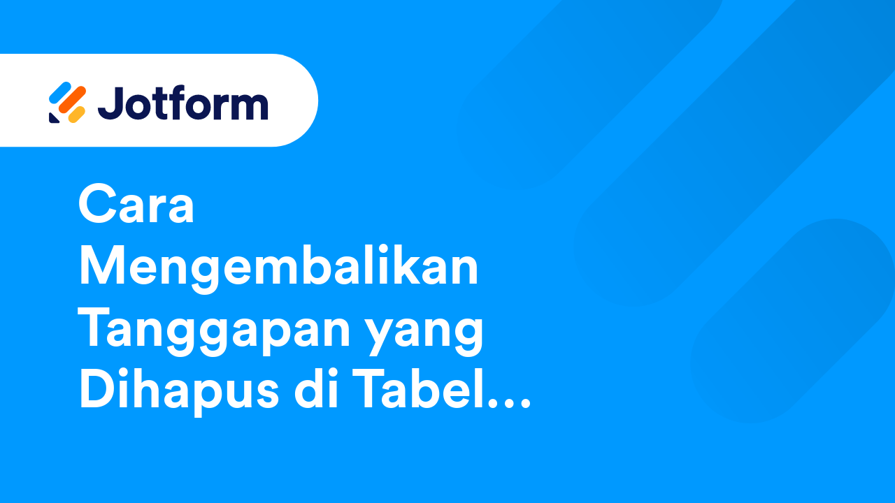 Tabel Jotform