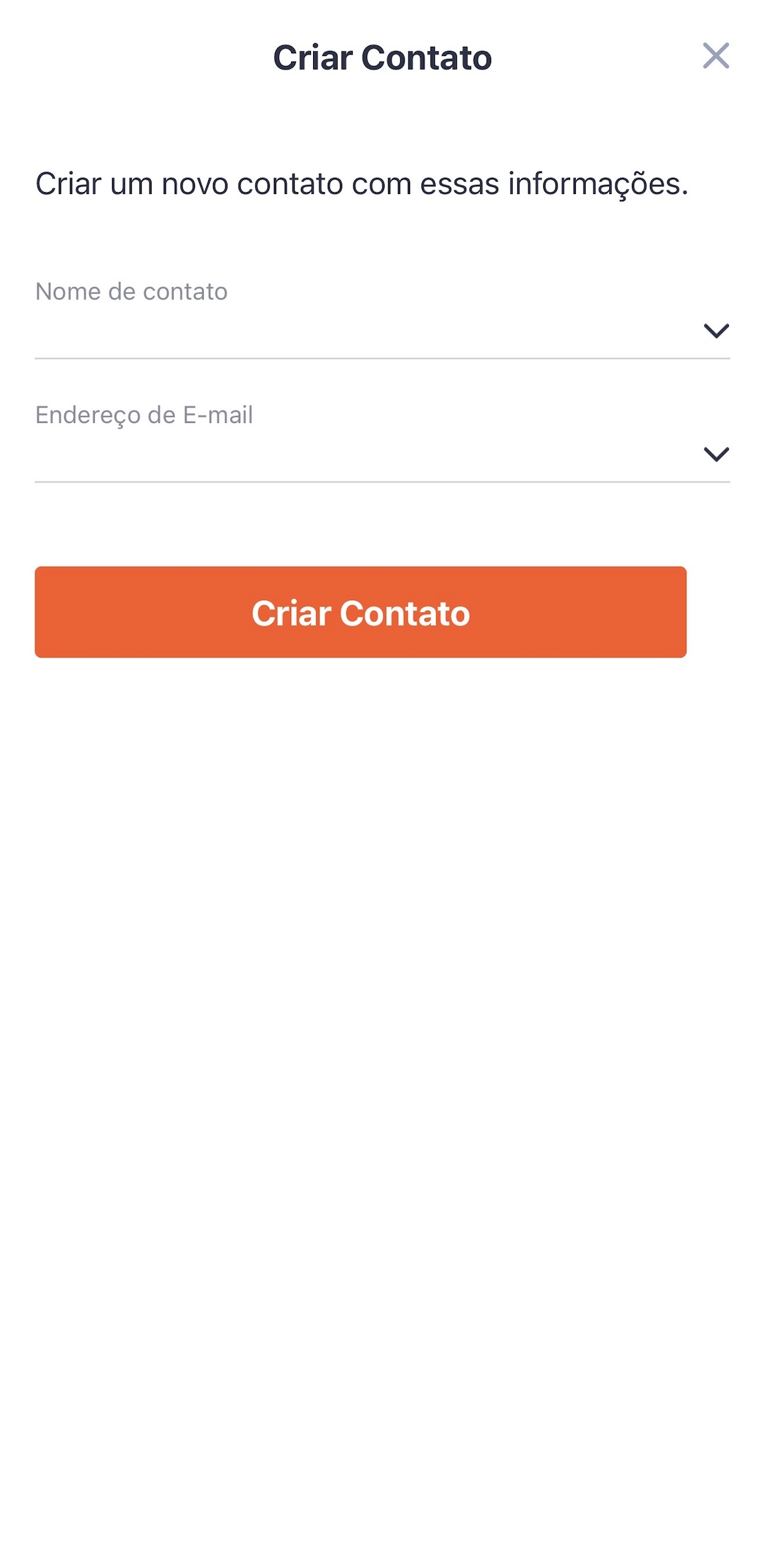 Criando Contato com Dados do Respondente