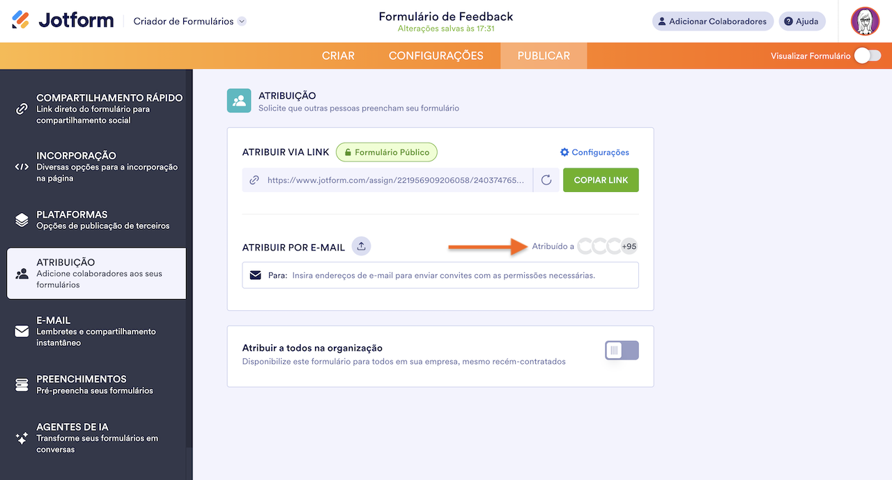 Gerenciando Atribuições