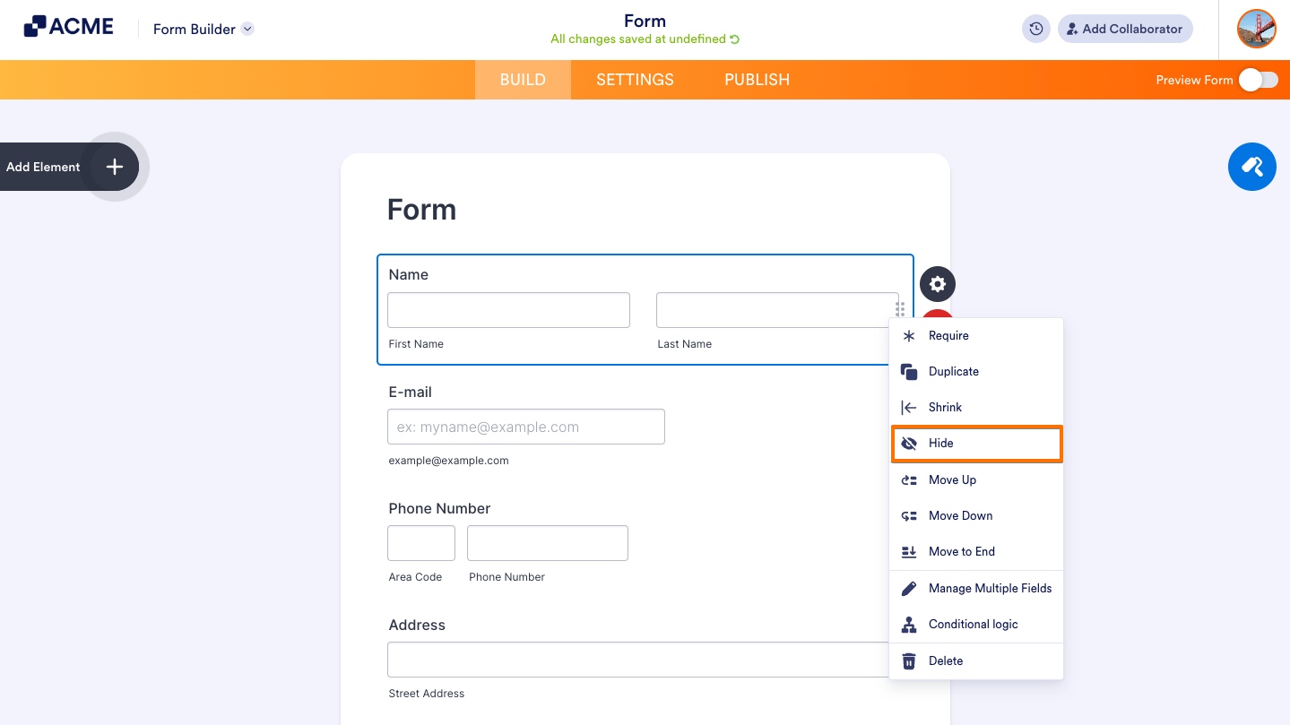 How to Hide Form Elements Image-1