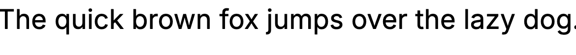 Inter font sample displaying the sentence ‘The quick brown fox jumps over the lazy dog