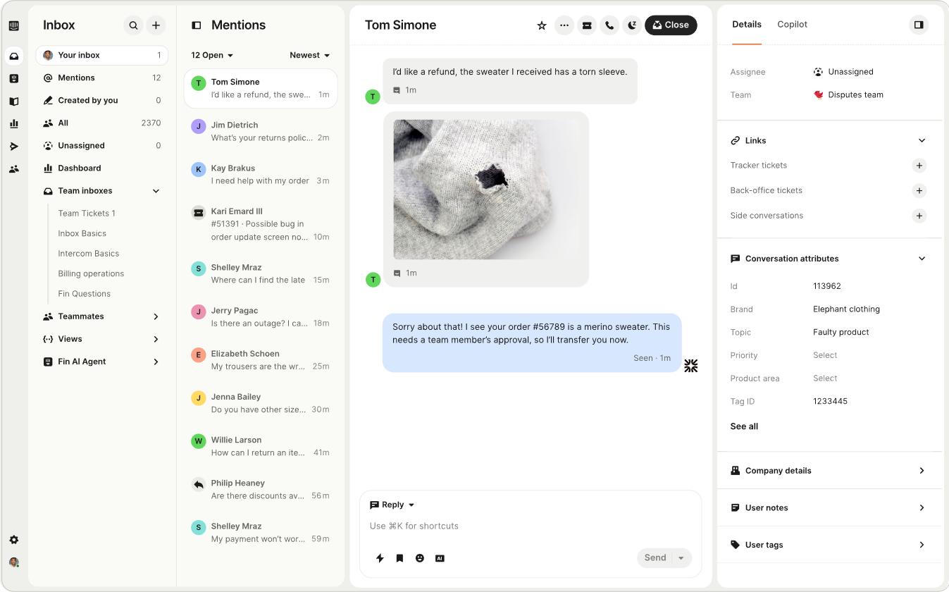 Intercom User Interface