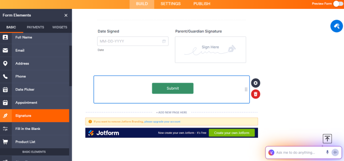 How to create a signable PDF form: Two easy ways with Jotform | Jotform ...