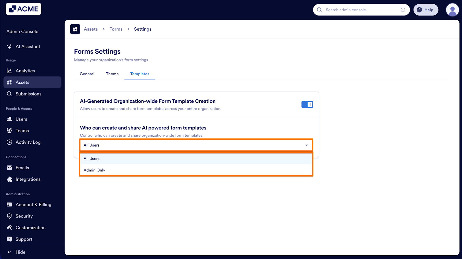 How to Manage AI Generated Form Templates Organization-Wide from the Admin Console Image-5
